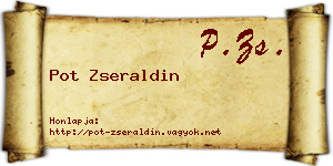 Pot Zseraldin névjegykártya